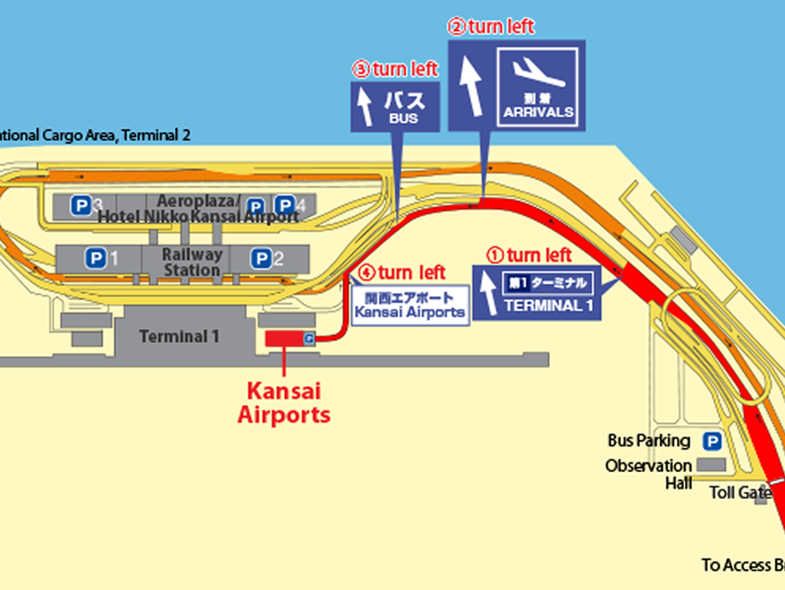 關西國際機場道路交通圖