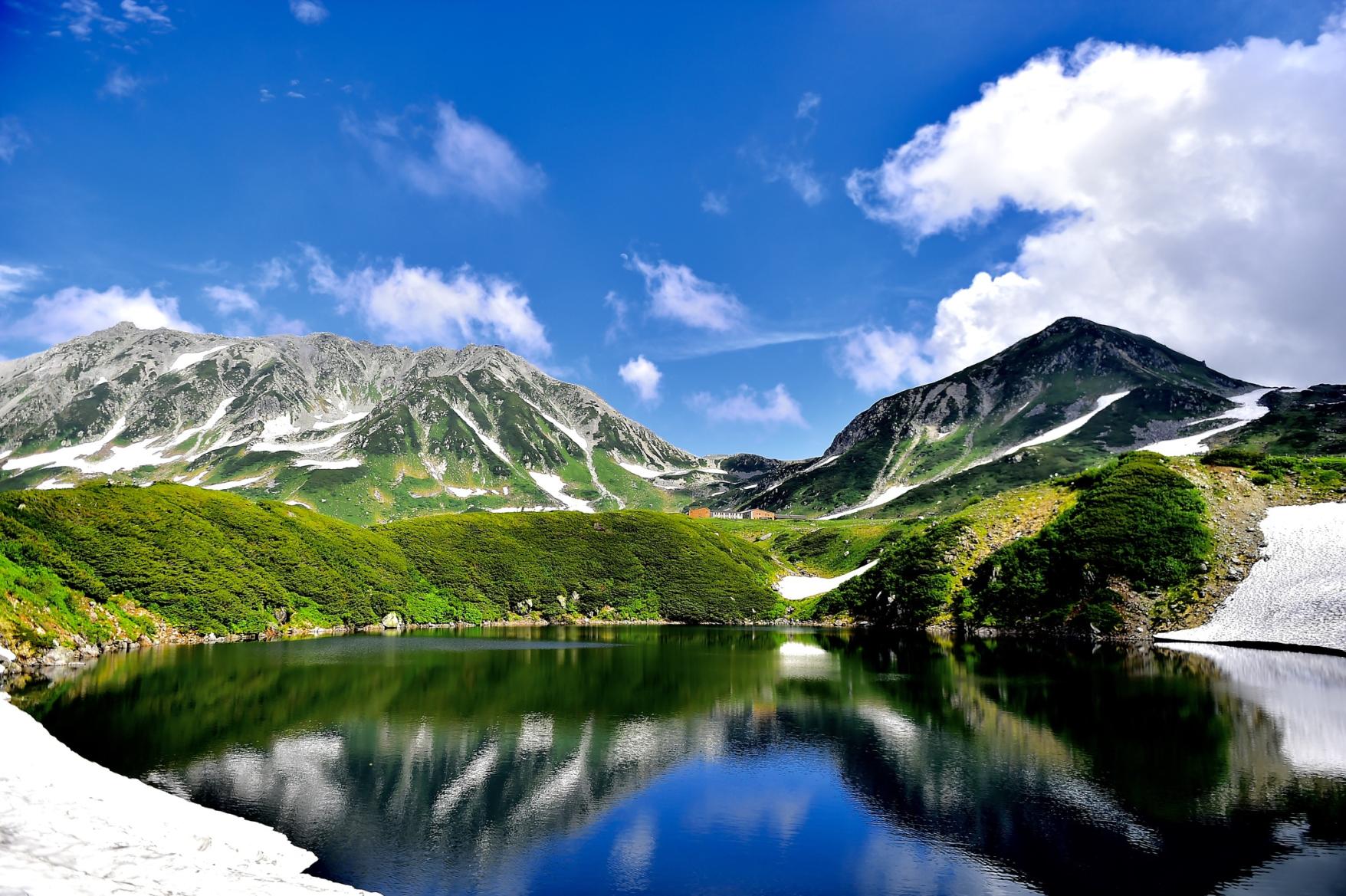 富山作為立山黑部前泊基地的山岳路線景觀