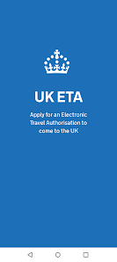 UK ETA 官方應用程式歡迎畫面
